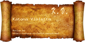 Katona Violetta névjegykártya